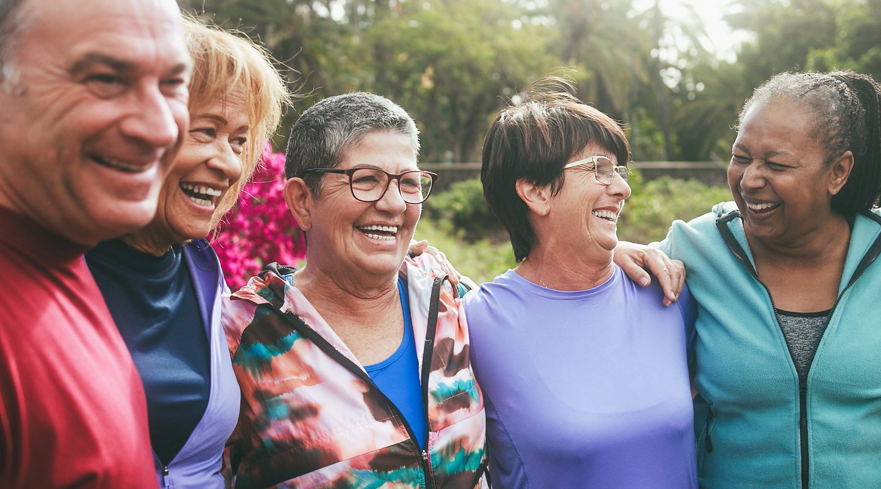A group of friends at a park